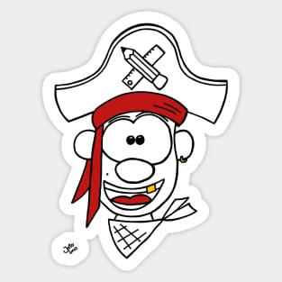 A school pirate Sticker